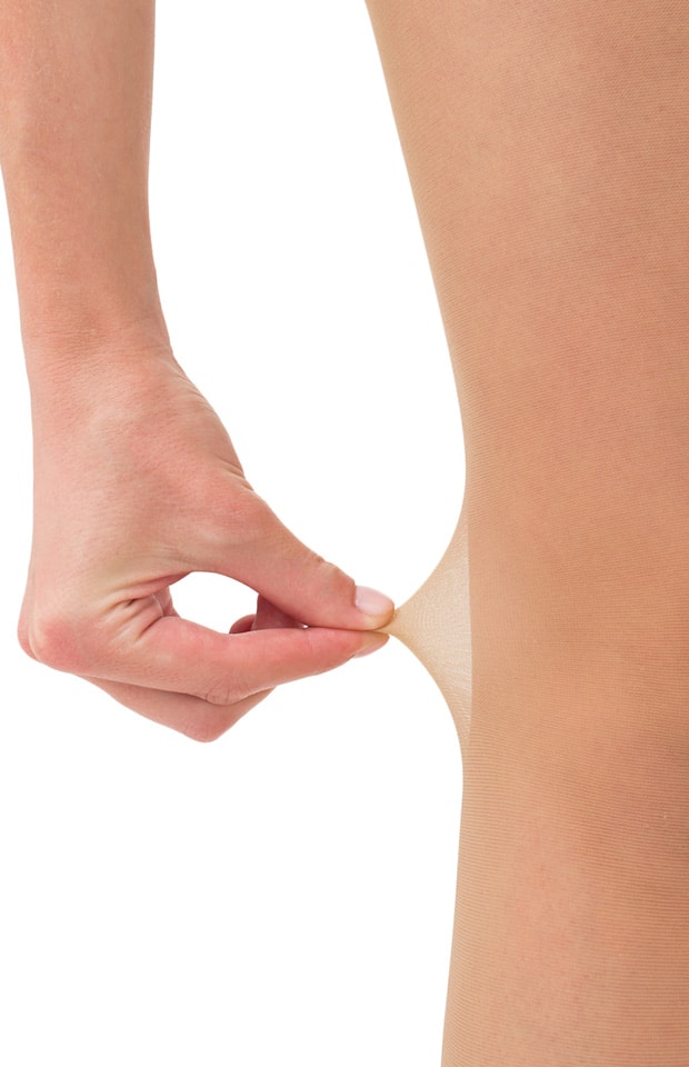 Bundløse strømpebukser fra Giulia i 40 denier med sløjfedetalje på lænden