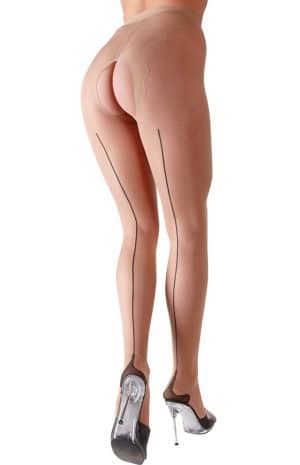 COTTELLI strippanties neutrale med sort søm